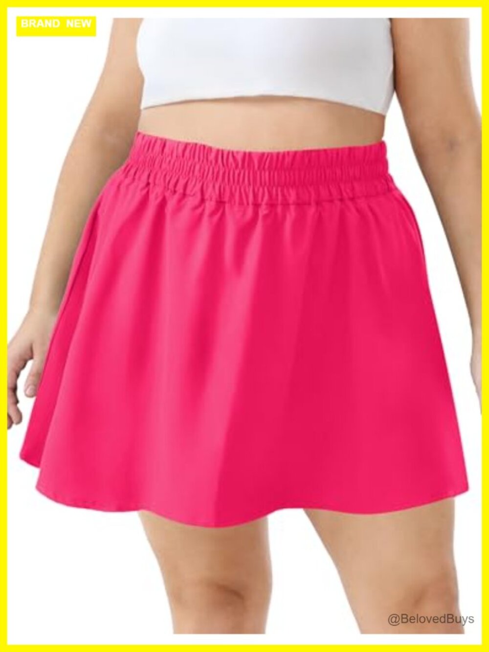 Plus Size Skort with Pockets High Waisted Golf Tennis Athletic Skirt